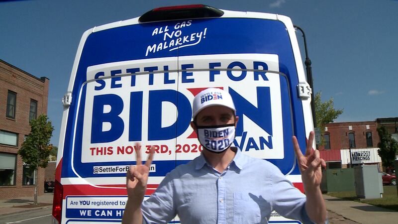 Settle for Biden van in Eau Claire