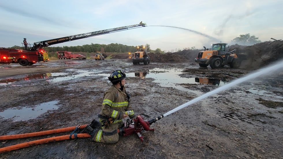 MFD says the fire was 20 feet high and 50 meters wide when they arrived.