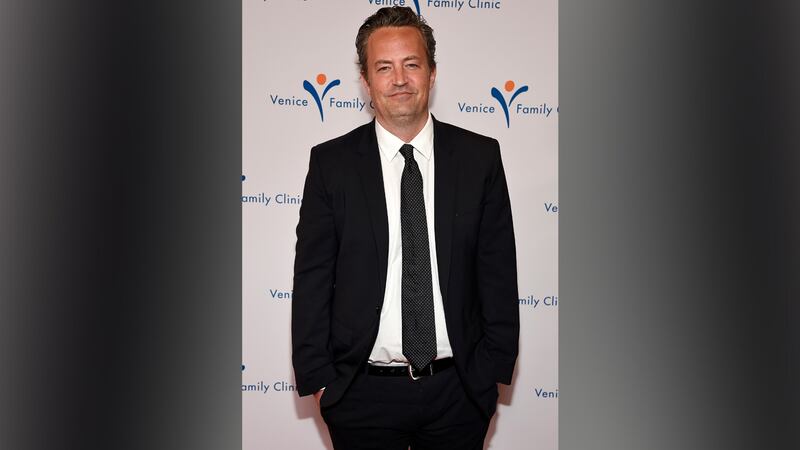 FILE -- Actor Matthew Perry poses at the 2015 Silver Circle Gala at the Beverly Wilshire Hotel...