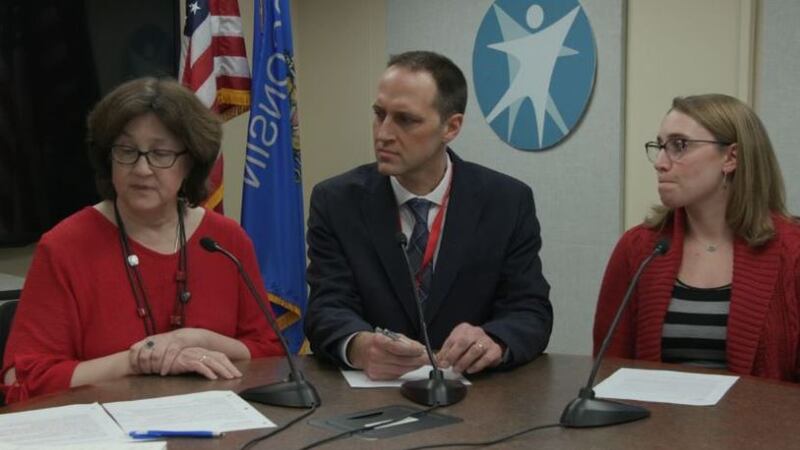 State DHS officials provide updates at a press conference on Feb. 7, 2020. (Source: WMTV)