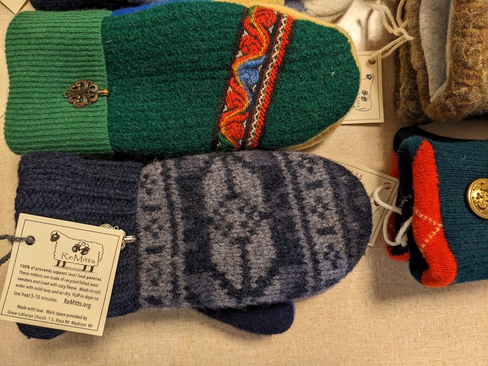 The mittens are then sold at about 30 Dane County businesses, including St. Vincent de Paul...