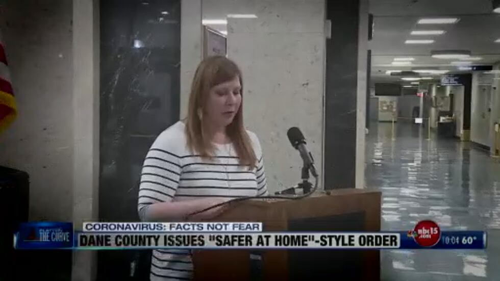 Janel Heinrich, PHMDC director, on May 13, 2020 broadcast of NBC15 News at 10.