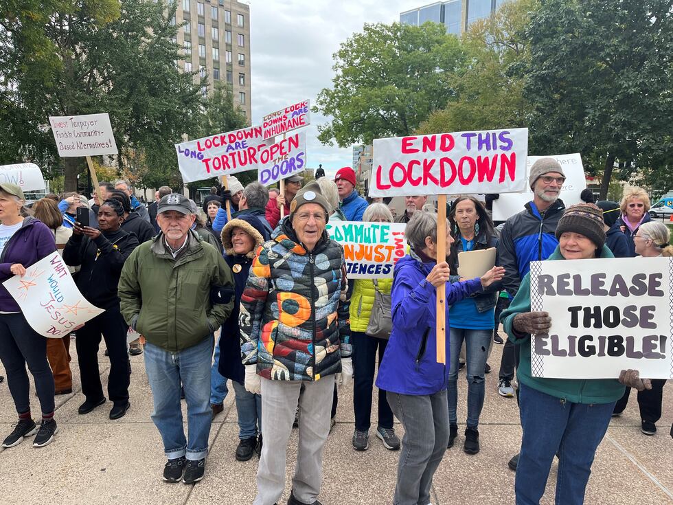 Protestors speak out against lockdowns in prison