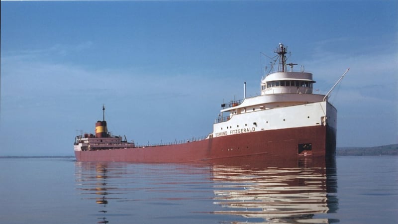The Edmund Fitzgerald on the St. Mary's River in May of 1975.