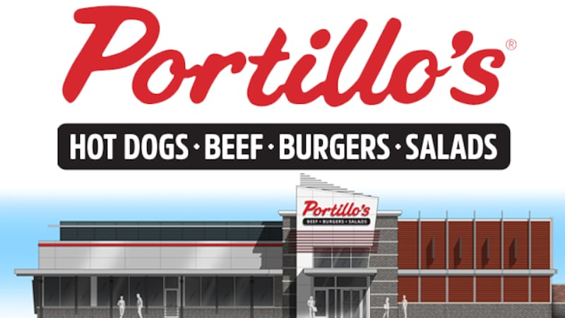 Artist rendering of new Portillo's at West Towne Mall.