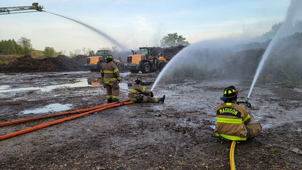 MFD says the fire was 20 feet high and 50 meters wide when they arrived.