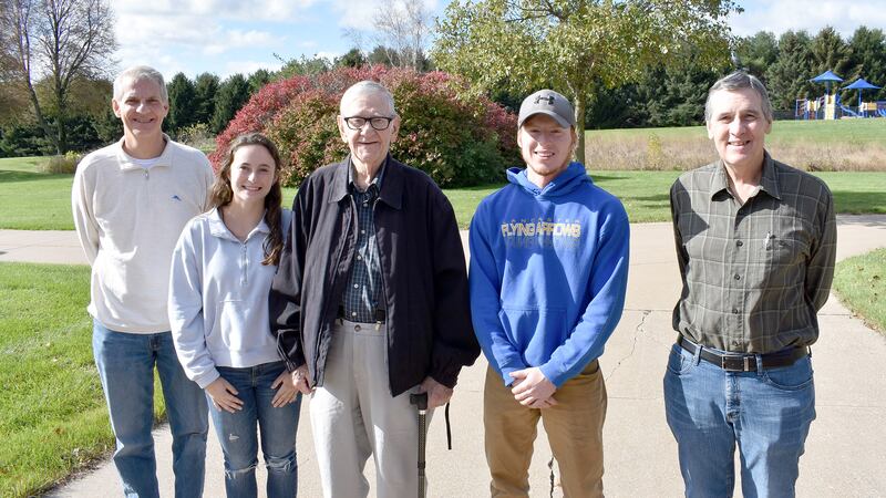 Bill Huff (third from left) was joined by family, friends, and Southwest Tech staff to...