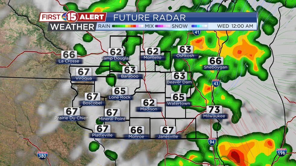 Future Radar - Wednesday 12AM