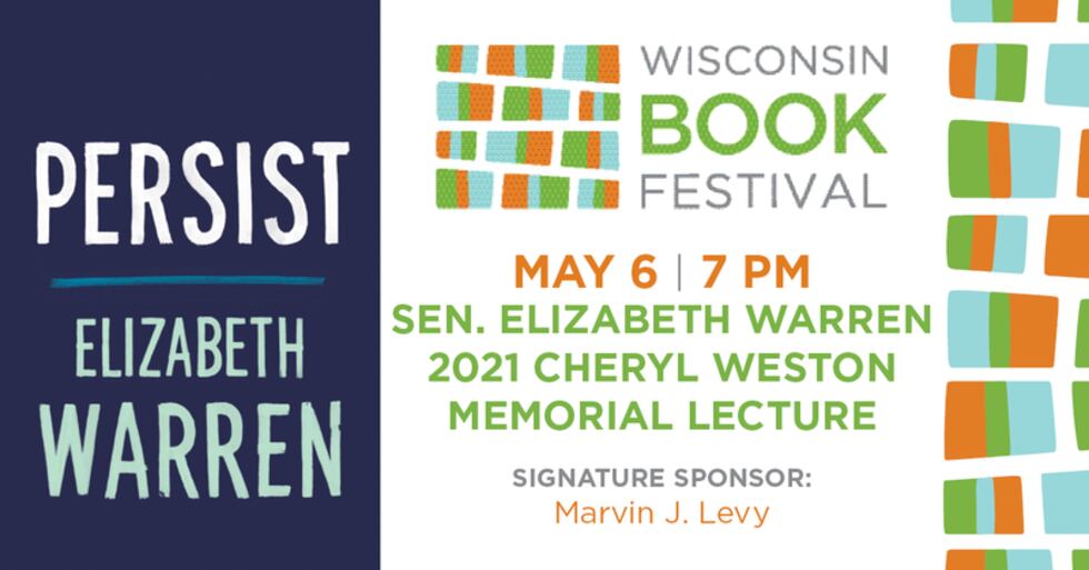 Senator Elizabeth Warren to join WI Book Festival on May 6, 2021