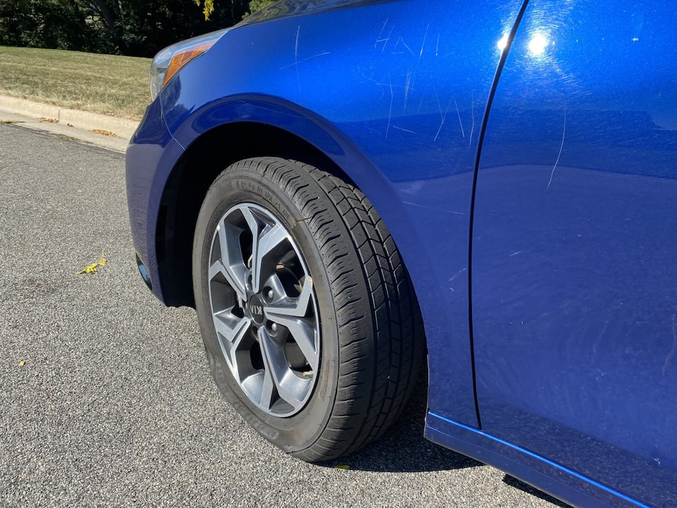 Slashed vehicle tires were seen across the neighborhood.