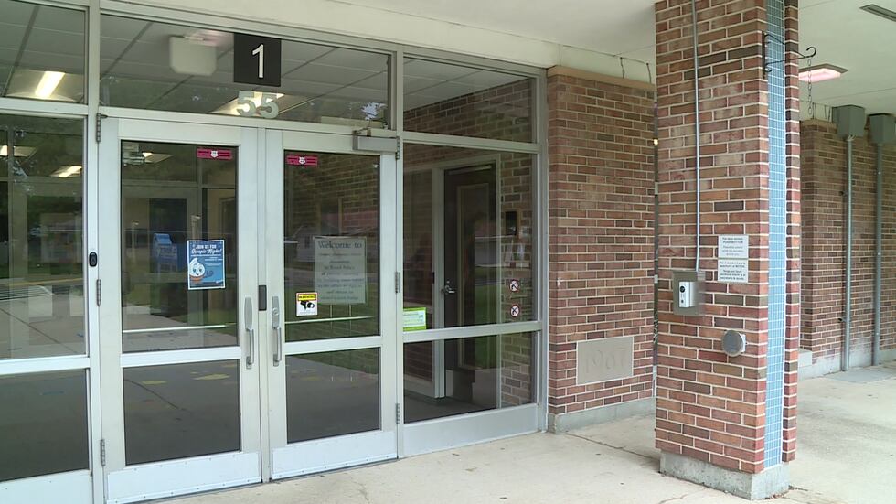 The main entrance at Monroe Elementary School is now more secure than ever before.