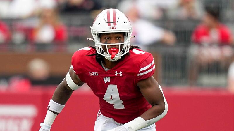 Wisconsin wide receiver Markus Allen (4) during first half of an NCAA football game against...