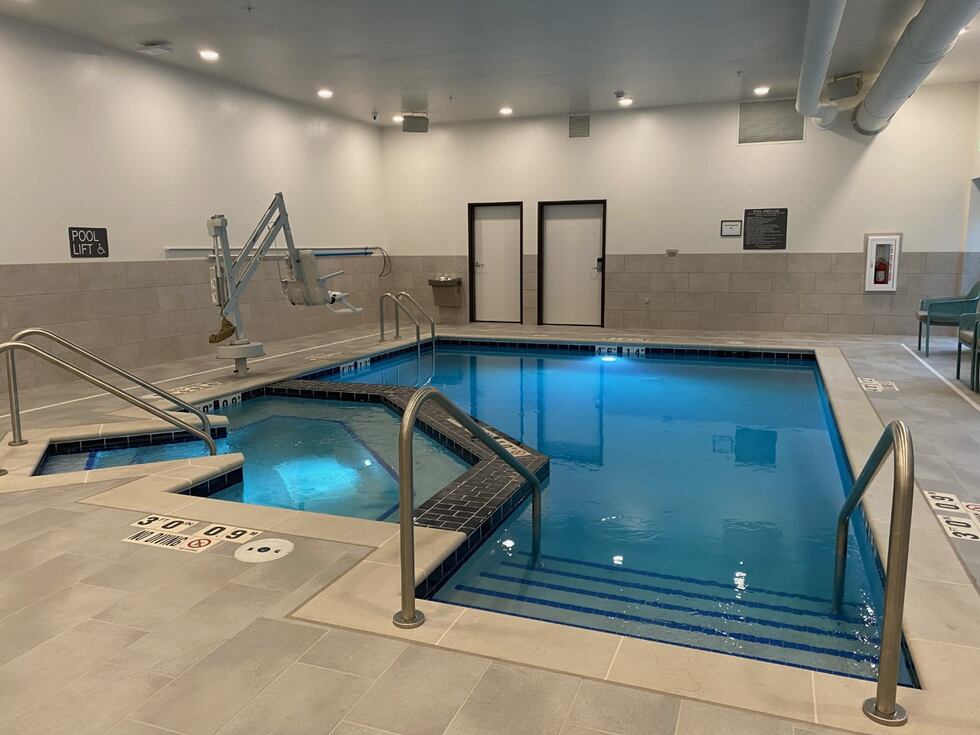 Pool inside Cottage Grove's new Comfort Suites.