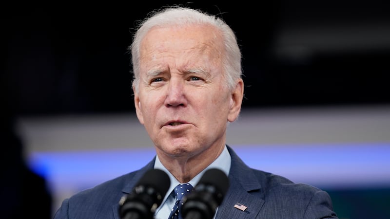 FILE - President Joe Biden speaks Feb. 16, 2023, in Washington. (AP Photo/Evan Vucci, File)