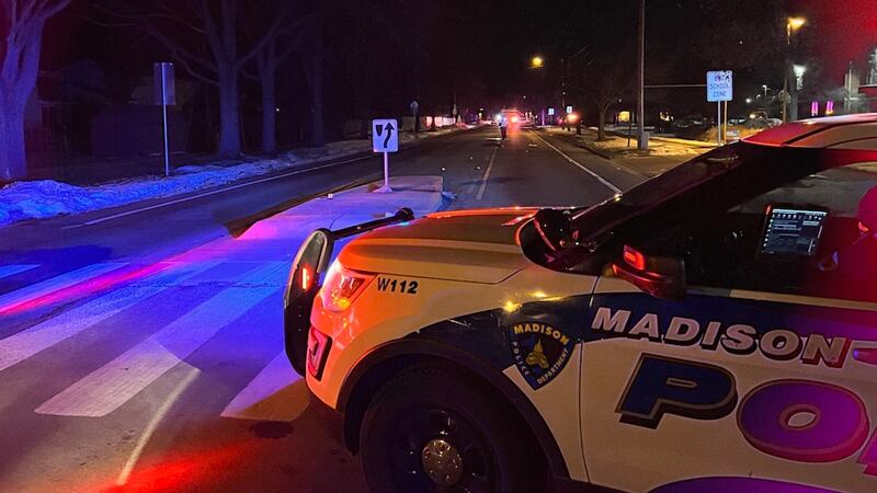 Heavy police presence on Schroeder Rd
in Madison.