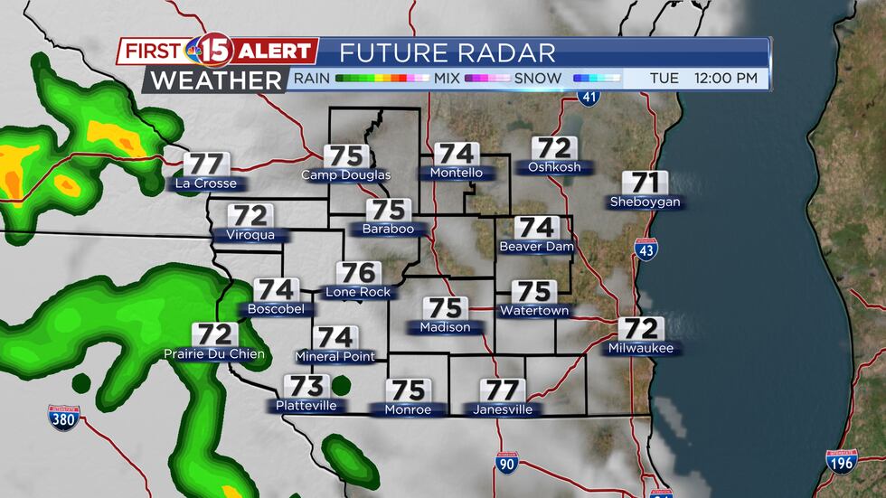 Future Radar - Tuesday 12PM