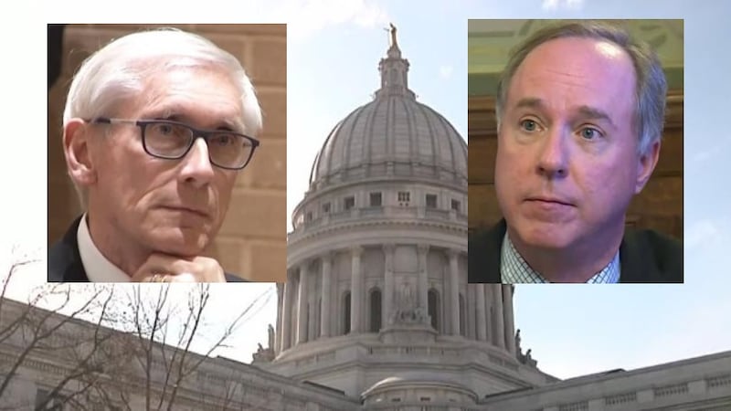 Governor Tony Evers and Assembly Speaker Robin Vos